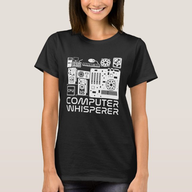 Technischer Support für den Whisperierdienst T-Shirt (Vorderseite)