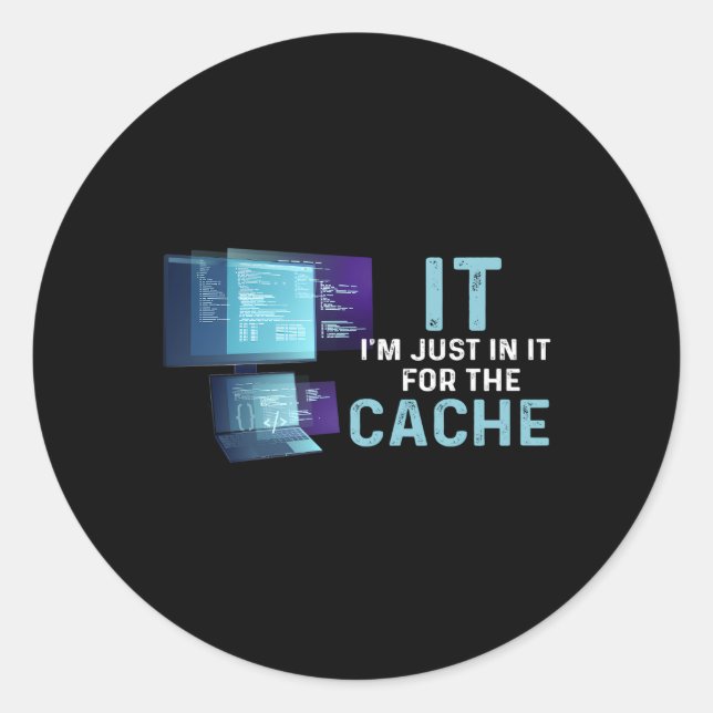 Technischer Support Helpdesk, für den ich gerade z Runder Aufkleber (Vorderseite)