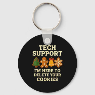 Technischer Support hier, um Cookies lustige Weihn Schlüsselanhänger