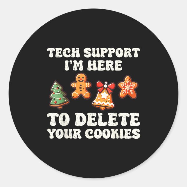 Technischer Support hier, um Cookies zu löschen Le Runder Aufkleber (Vorderseite)