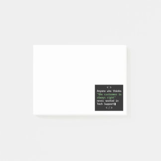 Technischer Support-Humor für Kundenservice Post-it Klebezettel