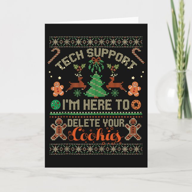 Technischer Support, ich bin hier, um Ihre Cookies Karte (Vorderseite)