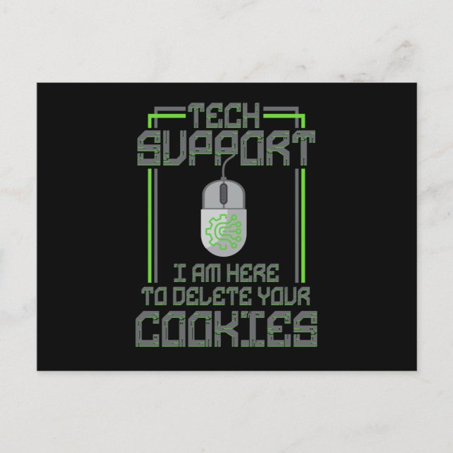 Technischer Support Ich bin hier, um Sie zu lösche Postkarte (Vorderseite)