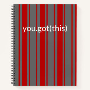 Technischer Support in Scarlet & Grau Notizbuch