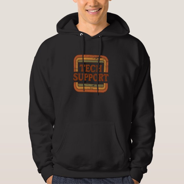 Technischer Support IT-Helpdesk Lustiger Computer- Hoodie (Vorderseite)