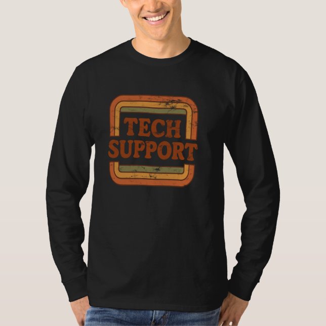 Technischer Support IT-Helpdesk Lustiger Computer- T-Shirt (Vorderseite)