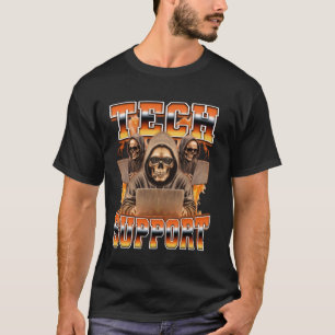 Technischer Support IT Helpdesk Skeleton Skull 90e T-Shirt
