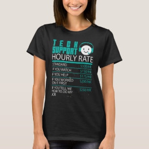 Technischer Support Stundensatz Softwareentwickler T-Shirt