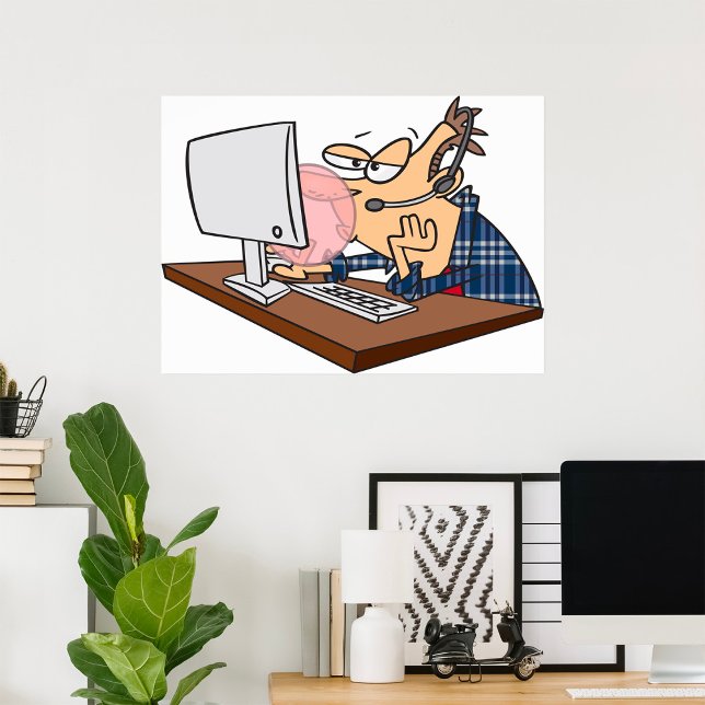 Technischer Support wirft eine Blase Poster (Von Creator hochgeladen)