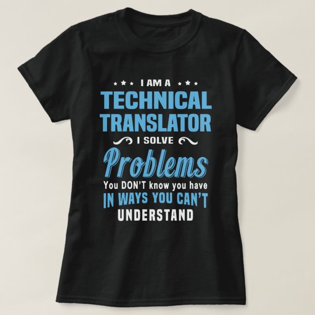 Technischer Übersetzer T-Shirt (Design vorne)