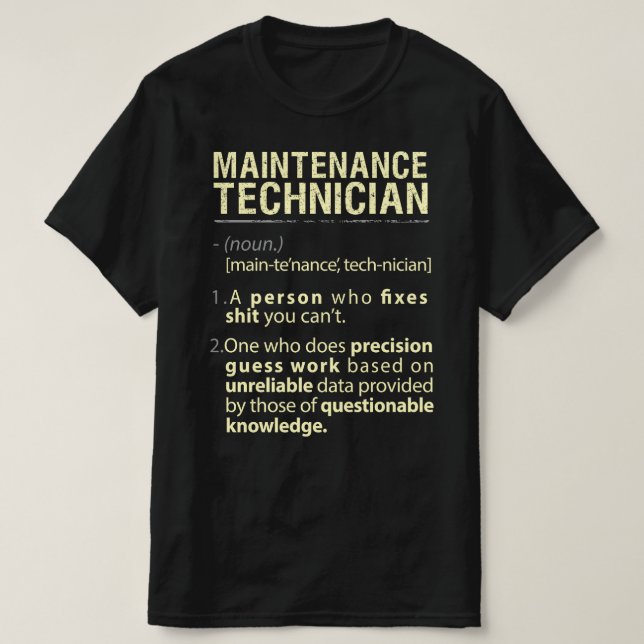 Technischer Wartungstechniker - Real American Defi T-Shirt (Design vorne)