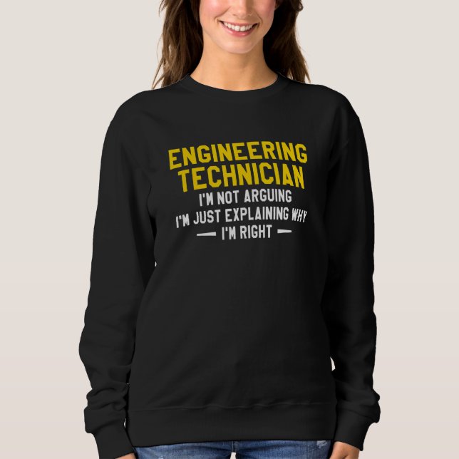 Technischer Zeichner Ich Streite Nicht Ingenieur Sweatshirt (Vorderseite)