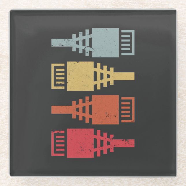 Technisches Geek Network Engineer LAN-Party Glasuntersetzer (Vorderseite)