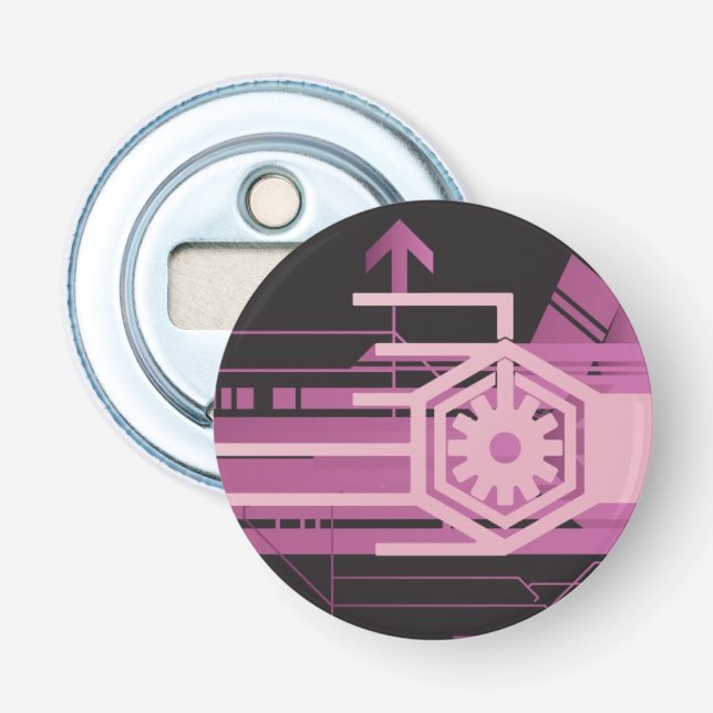 Technisches Halbtonmuster Flaschenöffner (Vorderseite)