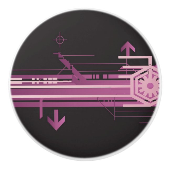 Technisches Halbtonmuster Keramikknauf (Vorderseite)