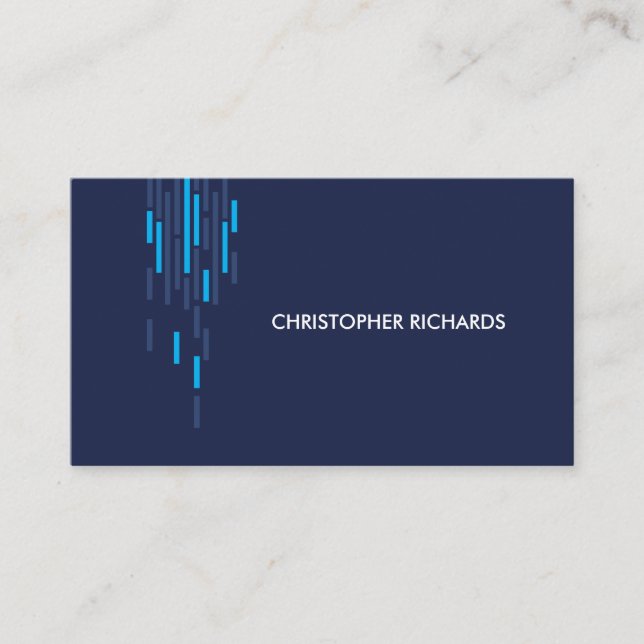 Technisches Muster in Blau II Visitenkarte (Vorderseite)