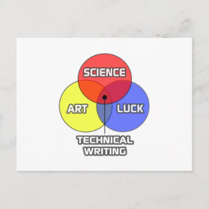 Technisches Schreiben .. Science Art Luck Postkarte