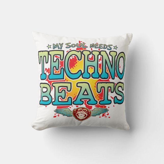 Techno Beats Soul Cushion Kissen (Vorderseite)