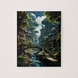 Techno-Bio Stadttagsansicht Puzzle