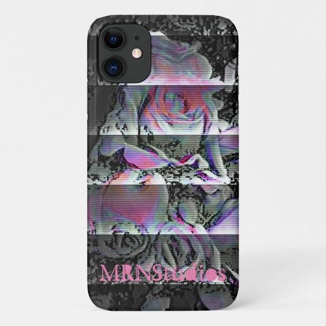 Techno-Blumenstrauß  Case-Mate iPhone Hülle (Rückseite)