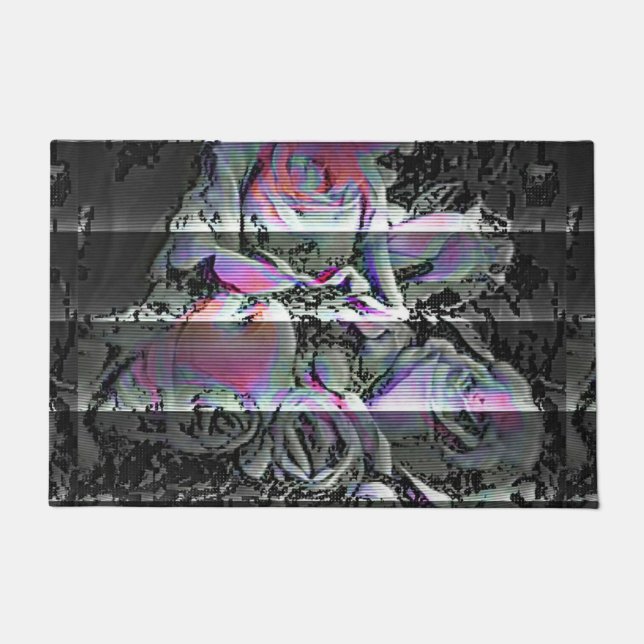 Techno-Blumenstrauß Fußmatte (Vorderseite)