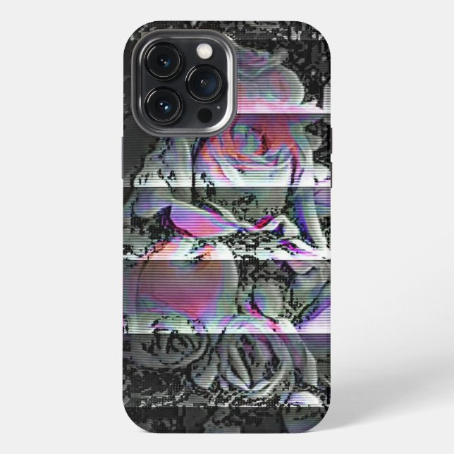 Techno-Blumenstrauß  iPhone Hülle (Rückseite)