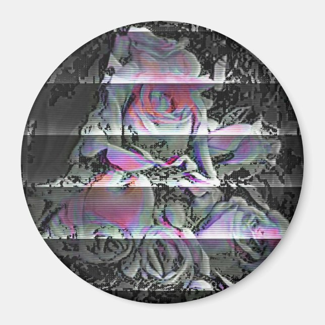 Techno-Blumenstrauß Magnet (Vorne)