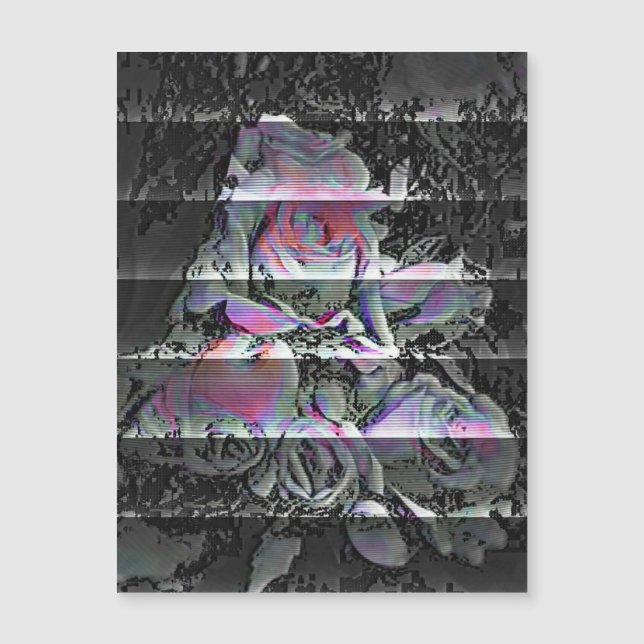 Techno-Blumenstrauß  Magnetkarte (Vorderseite)