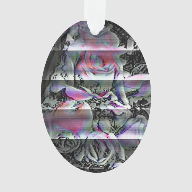 Techno-Blumenstrauß-Ornament Ornament (Vorderseite)
