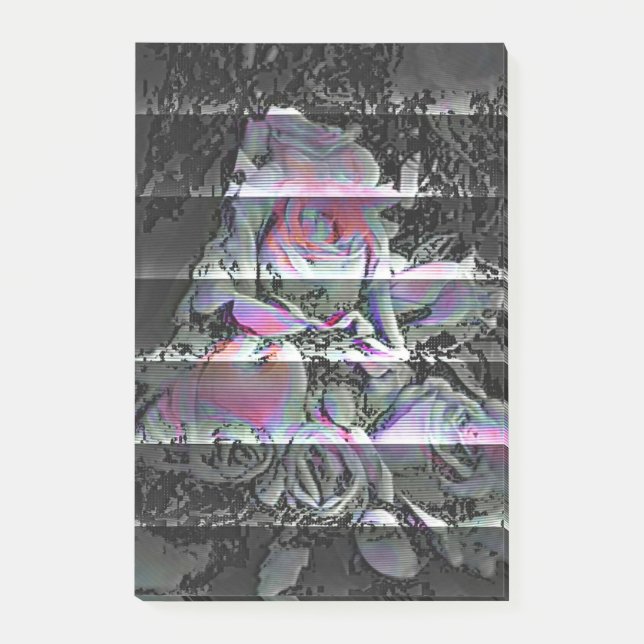 Techno-Blumenstrauß  Post-it Klebezettel (Vorderseite)