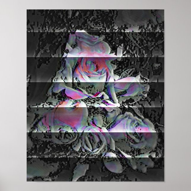 Techno-Blumenstrauß  Poster (Vorne)