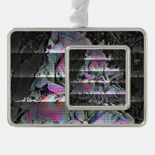 Techno-Blumenstrauß Rahmen-Ornament Silber