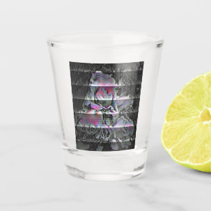 Techno-Blumenstrauß Schnapsglas