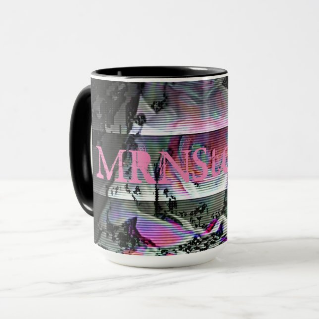 Techno-Blumenstrauß Tasse (Vorderseite Links)