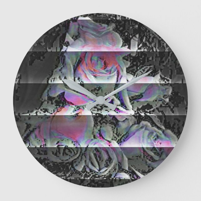 Techno Bouquet Large Clock Große Wanduhr (Vorderseite)