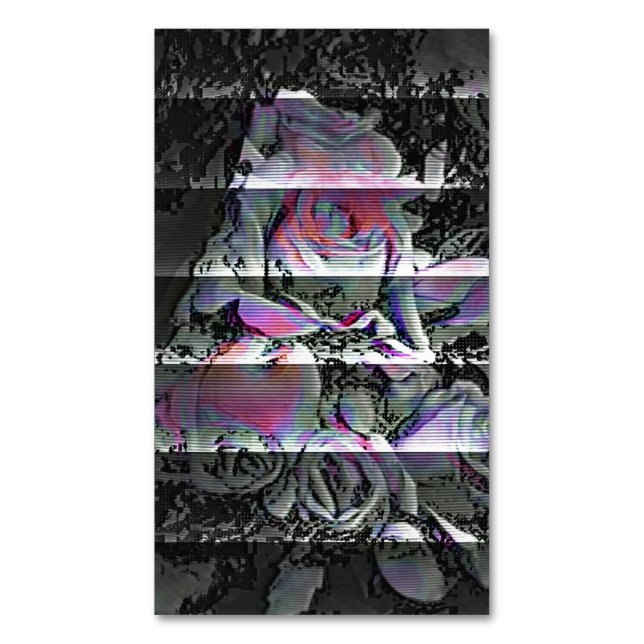 Techno Bouquet  Magnetische Visitenkarte (Vorderseite Vertikal)