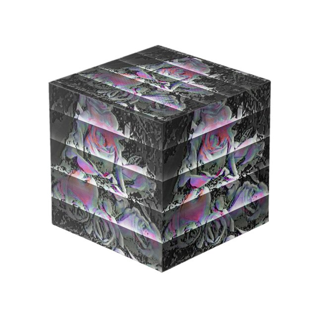 Techno Bouquet  Würfel (Vorderseite Schrägansicht)