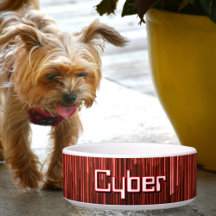 Techno Cyberspace Red and Black Personalisiert Pet