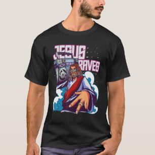 Techno Dance Party Rave für Männer Jesus Rave T-Shirt