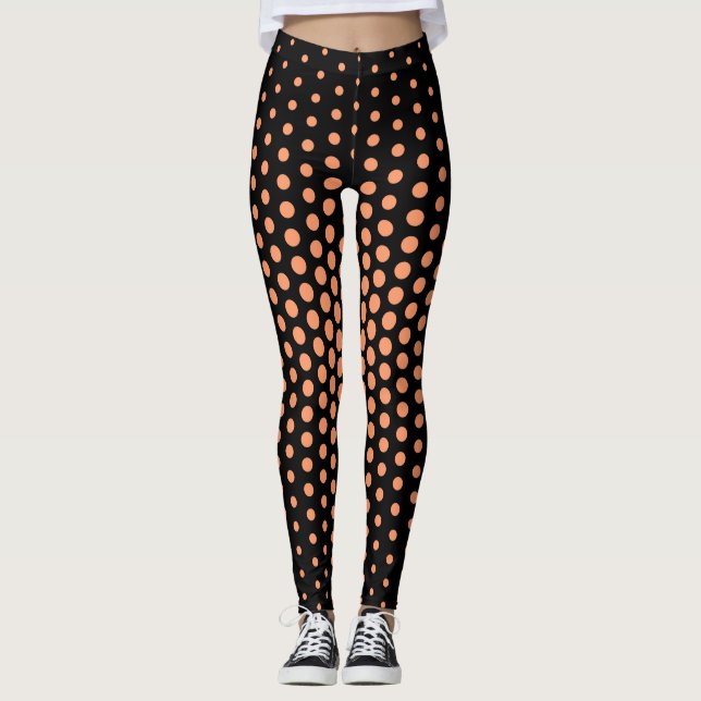 Techno-Dot-Muster der Atomenergie-Mandarine Leggings (Vorderseite)