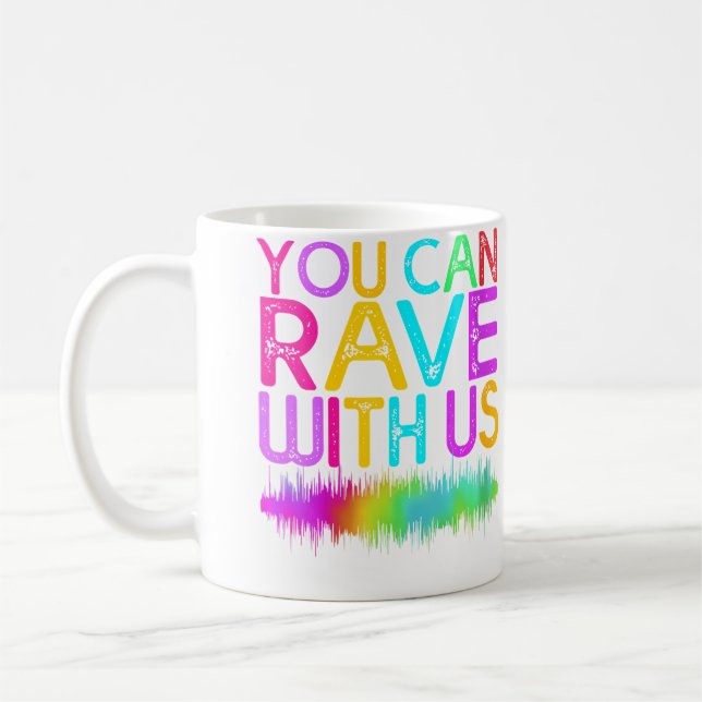 Techno Edm Rave Musik Festival Kaffeetasse (Links)
