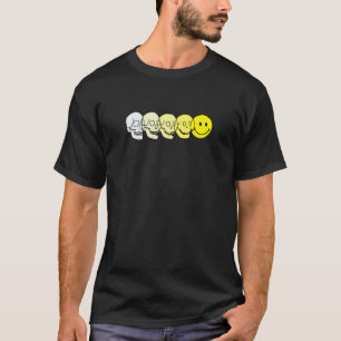 Techno-Evolution Acid House Lächeln Techno-DJ-Musi T-Shirt