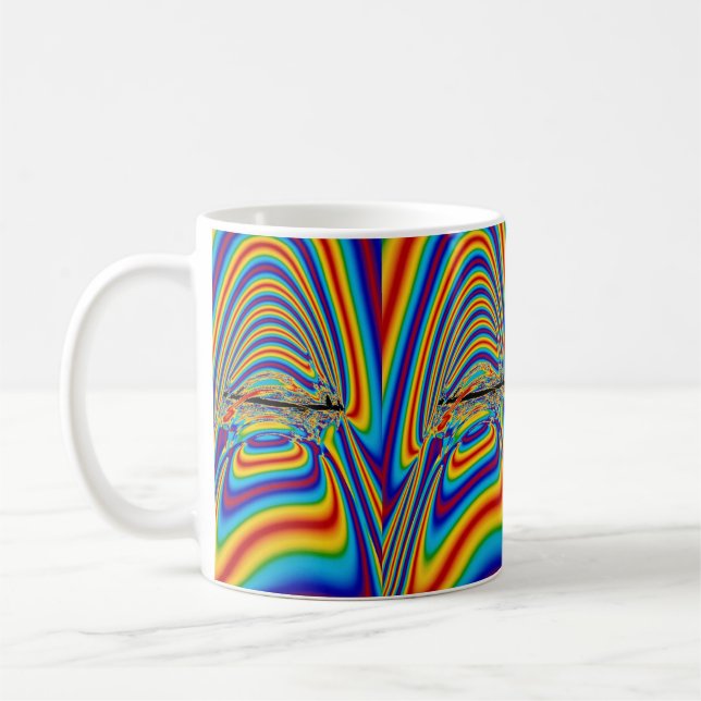 Techno Farbgegähne Kaffeetasse (Links)