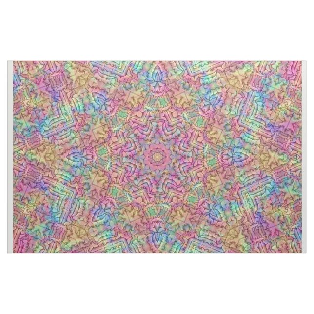 Techno FarbVintages Fraktal-Kaleidoskop Stoff (Yard (91,4 cm))