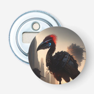 "Techno-Feathers: The Futuristic Emu Robot" Flaschenöffner