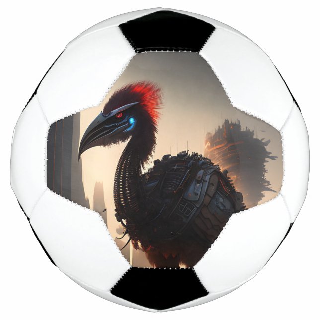 "Techno-Feathers: The Futuristic Emu Robot" Fußball (Vorderseite)