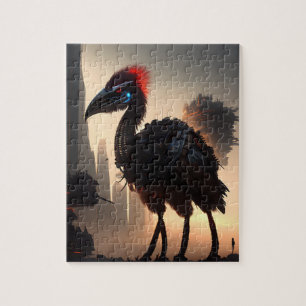 "Techno-Feathers: The Futuristic Emu Robot" Puzzle