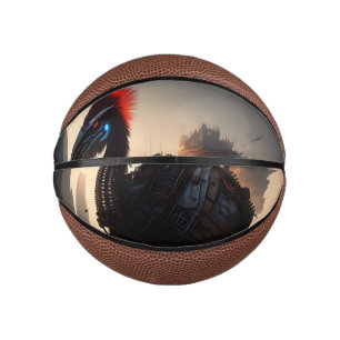 "Techno-Federn: Der futuristische Emu-Roboter" Mini Basketball