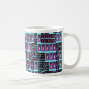 Techno-Fraktal-Tapete Tasse