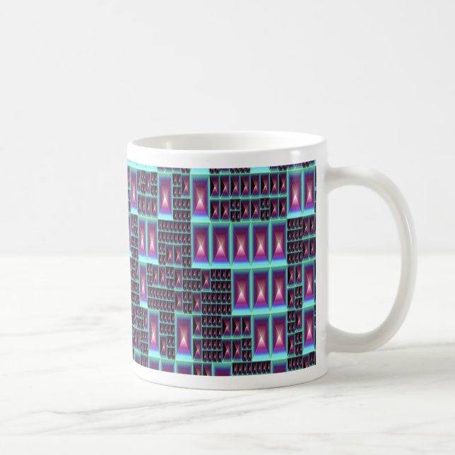Techno-Fraktal-Tapete Tasse (Rechts)